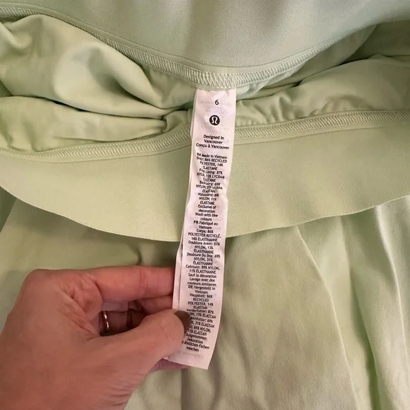 Lululemon Green Court Rival Hi Rise Skirt Sz 6 - Picture 14 of 16